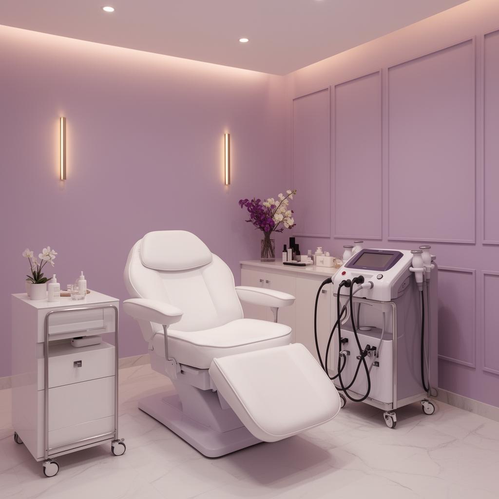 Sala de tratamiento de una clínica estética moderna